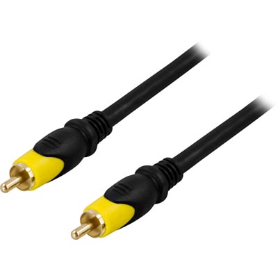 Deltaco Composite Video Cable, RCA Male - Male, 2m